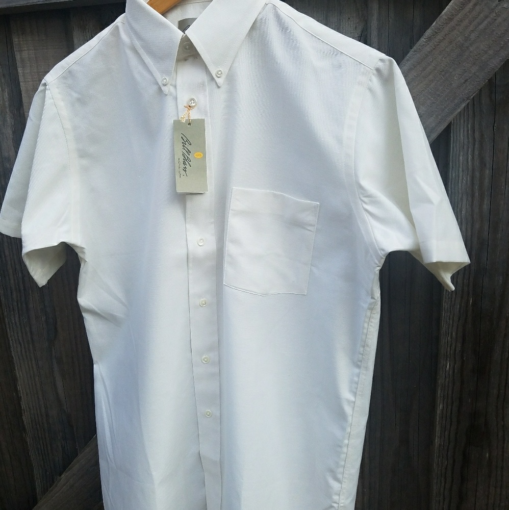 NWT Men's Bill Blass Signature Short Sleeve Button